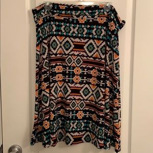 🌷Lularoe Azure Southwest pattern skirt  size 2XL